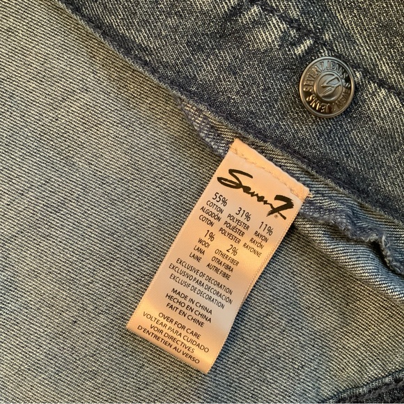 Seven7 Premium Denim Jean Jacket Floral Embroidered Size 2X - Picture 8 of 9